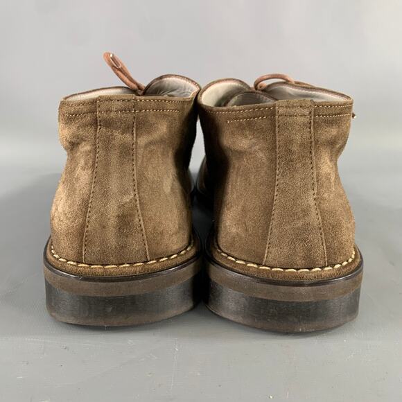 HUGO BOSS Size 8.5 Tan Khaki Leather Square Toe Lace Up Shoes main image 6